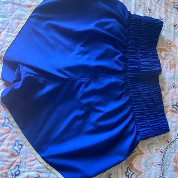 Varsity Spirit Royal Blue High-Waisted Boxing Shorts with Gold Trim | Size S - Picture 2 of 6